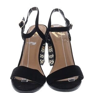 Report  Women's Open Toe Ankle Strap Low Block Chunky Heels Sandals